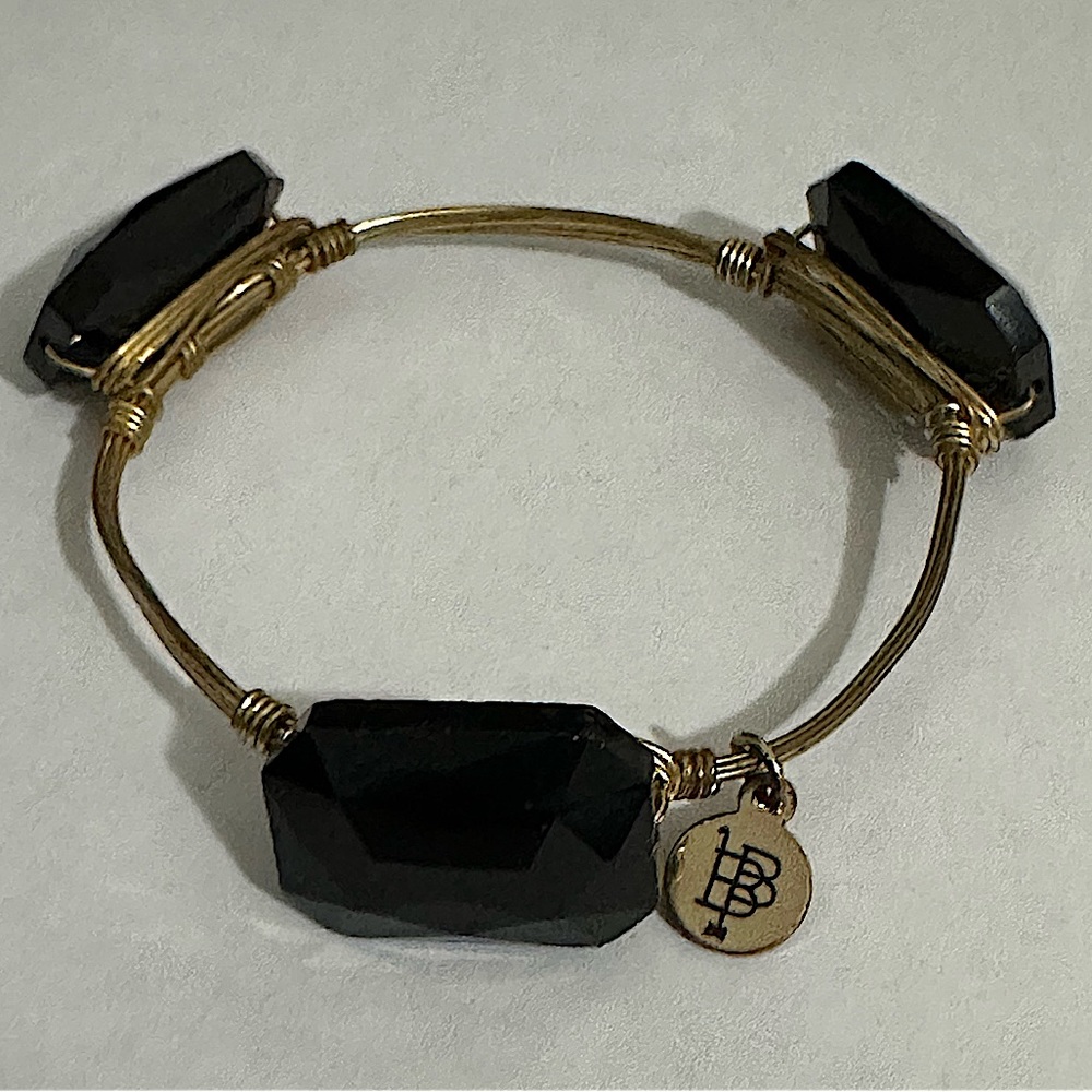 Bourbon and Bowties Black Onyx Bangle Bracelet -Large